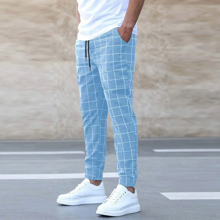 Celso - PANTALONI JOGGER A QUADRI DA UOMO