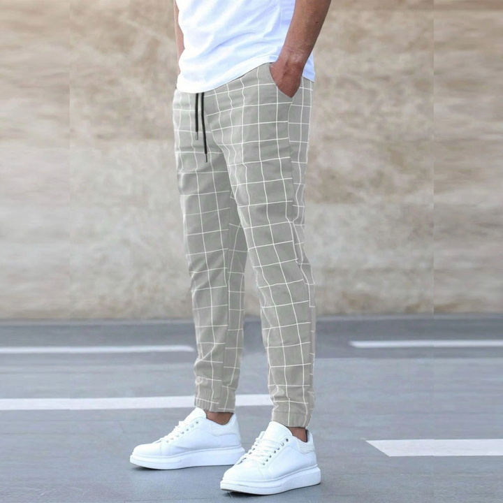 Celso - PANTALONI JOGGER A QUADRI DA UOMO