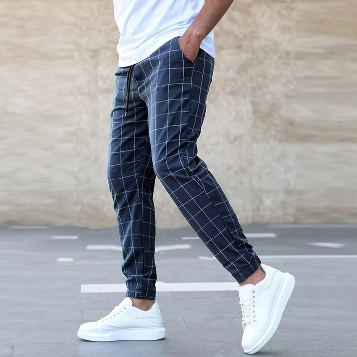 Celso - PANTALONI JOGGER A QUADRI DA UOMO