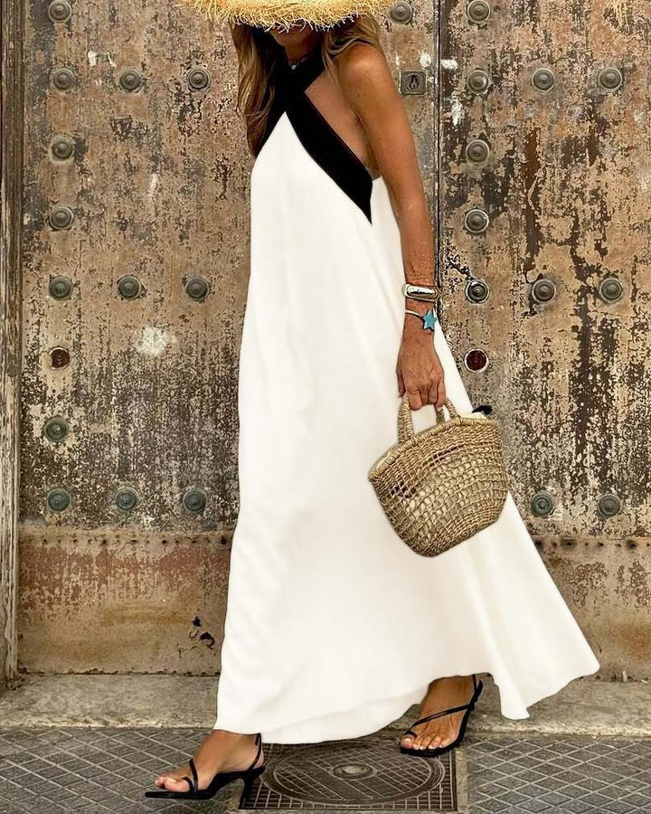 SIENNA | Abito Elegante con Schiena Scoperta e Collo Incrociato alla Moda
