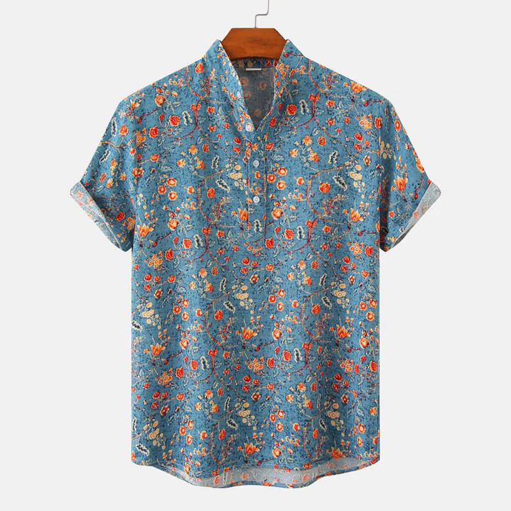 Uomini | Camicia Elegante con Fiori | 50% di Sconto!