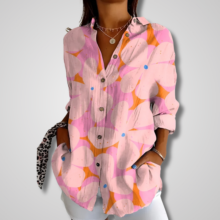 Gertrud ™ - Camicia Button-Up Floral Breeze
