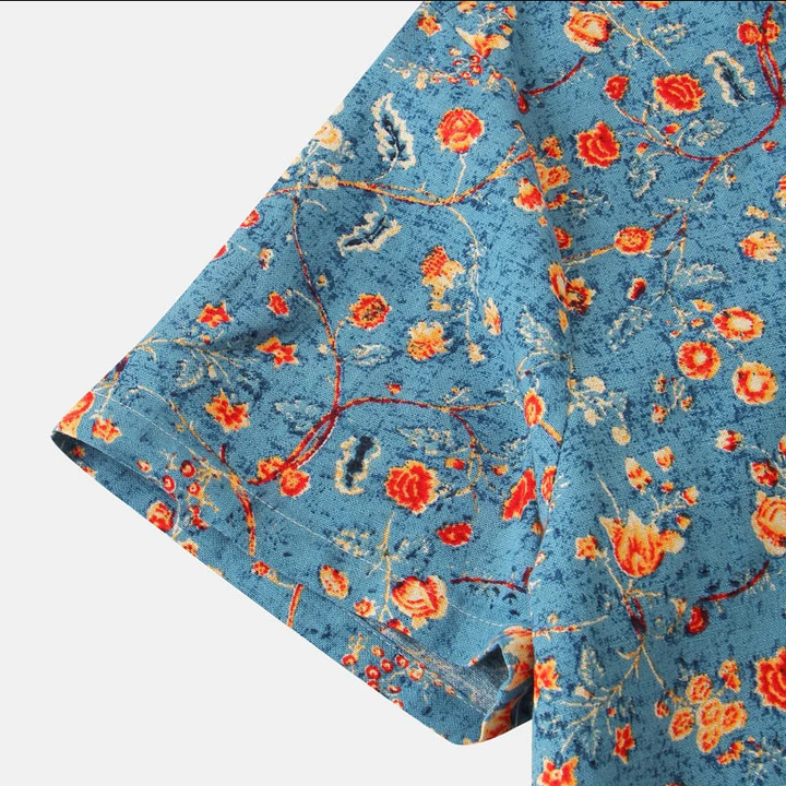 Uomini | Camicia Elegante con Fiori | 50% di Sconto!