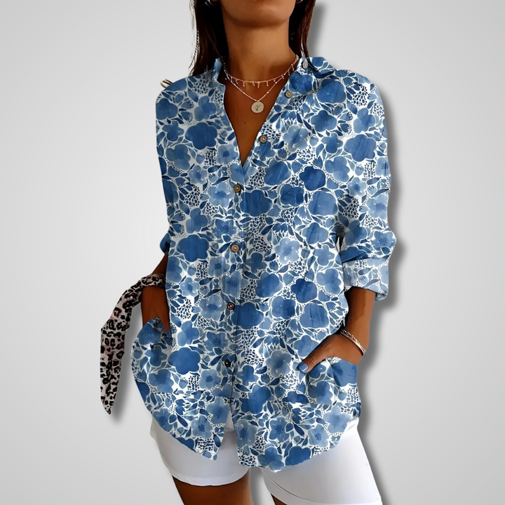 Gry ™ - Camicia Button-Up Floral Breeze