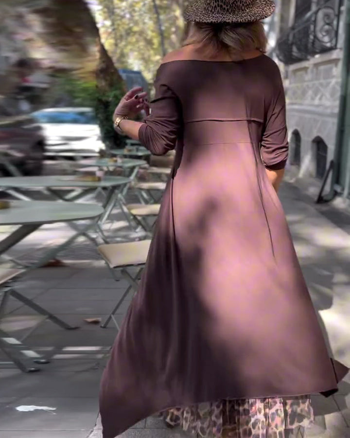 RAFFAELLA | Abito Asimmetrico a Maniche Lunghe con Gonna Effetto Tulle per un Look Chic e Unico