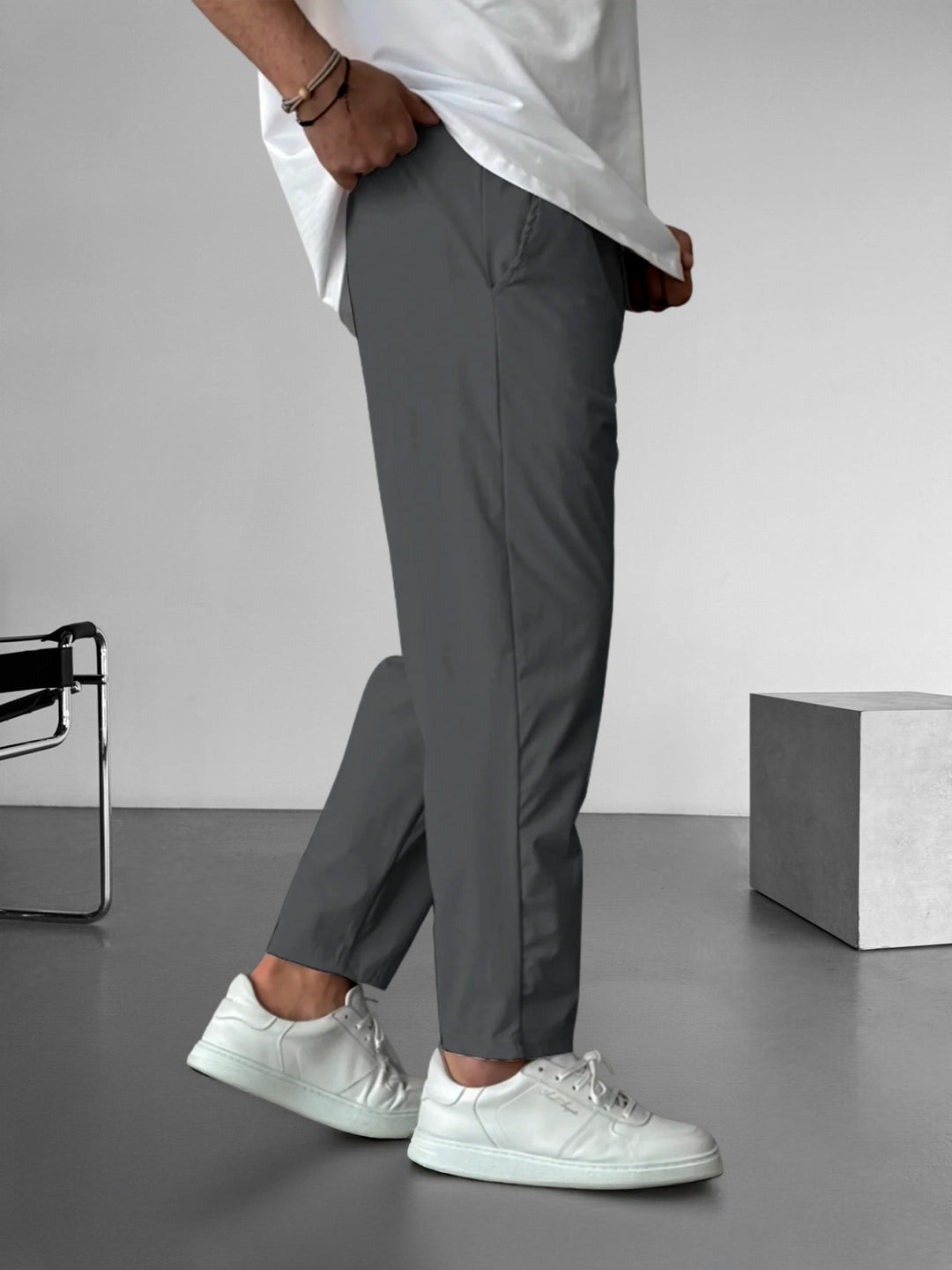 Pantaloni a Vita Alta con Coulisse Essenziali