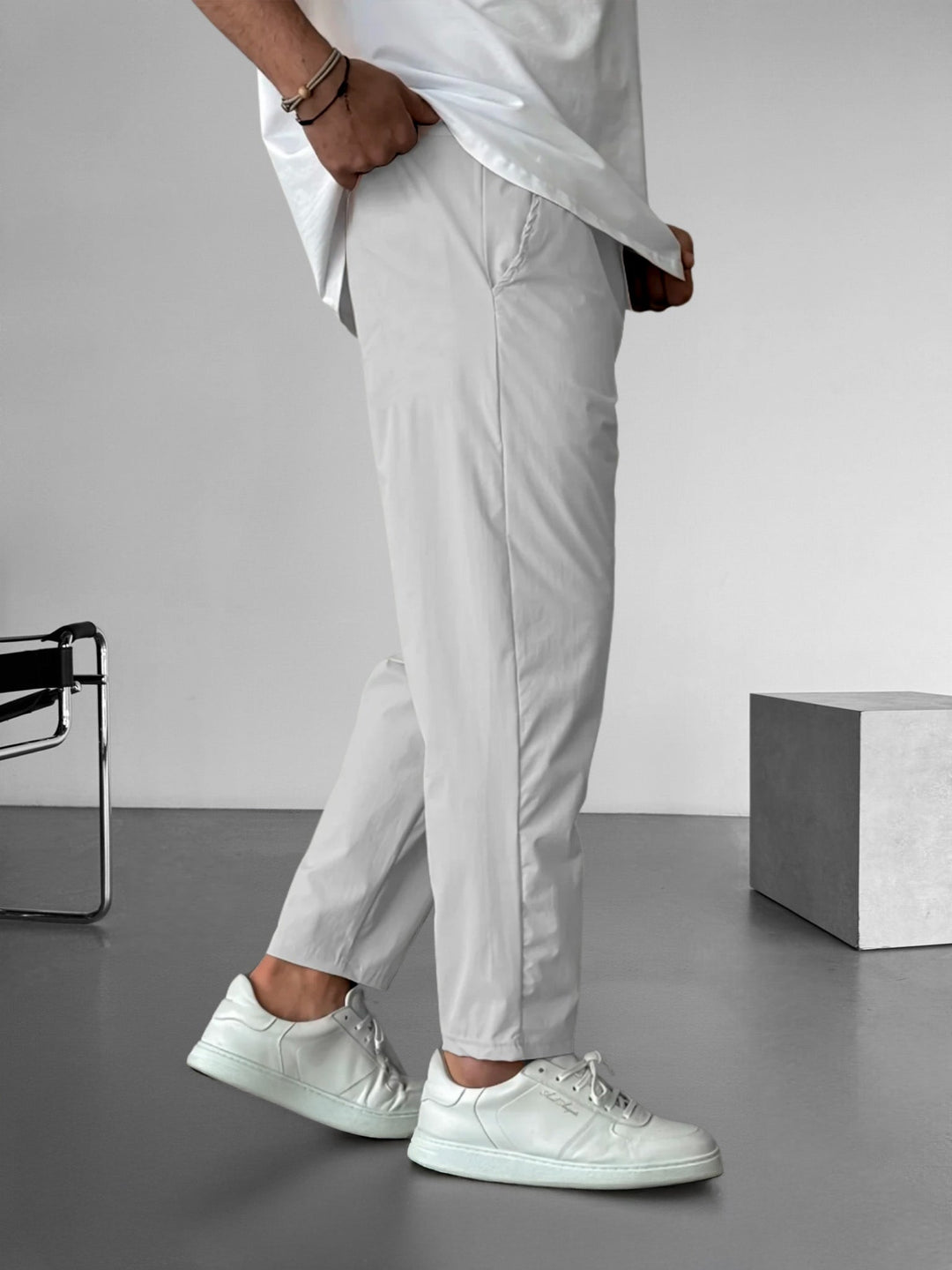 Pantaloni a Vita Alta con Coulisse Essenziali