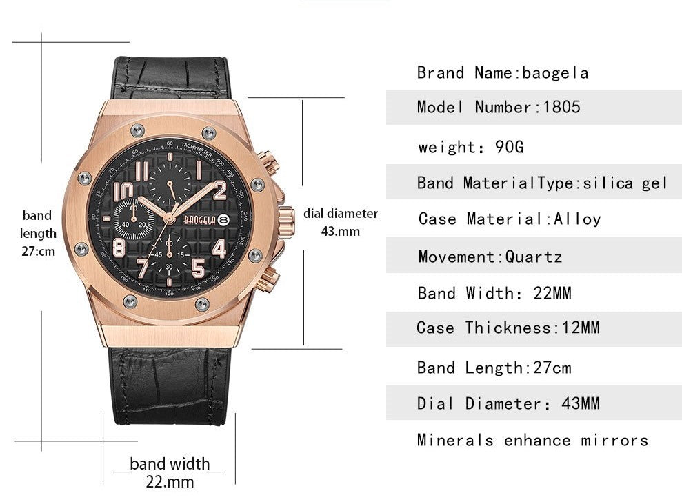 Orologio cronografo casuale