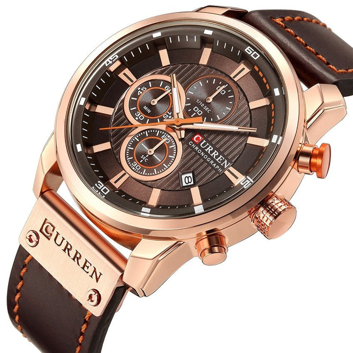 Orologio di lusso con cinturino in pelle