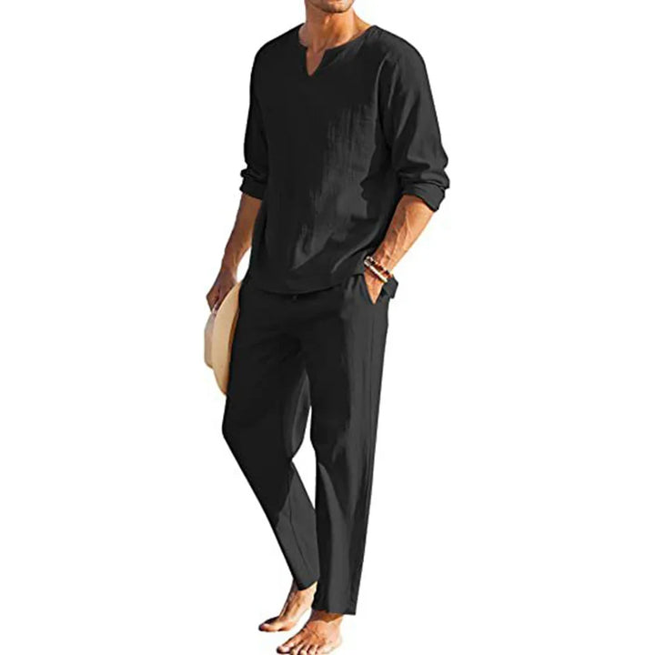 Jams™ Set da Uomo in Cotone e Lino a Due Pezzi
