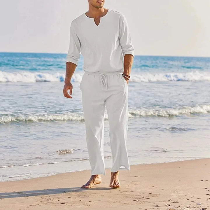Jams™ Set da Uomo in Cotone e Lino a Due Pezzi