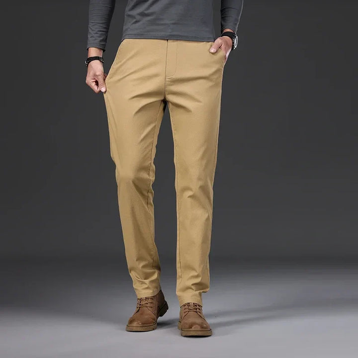 Max| 97% Cotone Pantaloni Khaki
