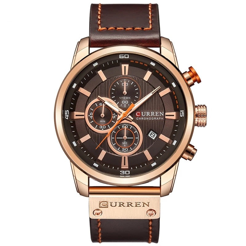 Orologio di lusso con cinturino in pelle