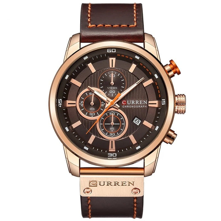 Orologio di lusso con cinturino in pelle
