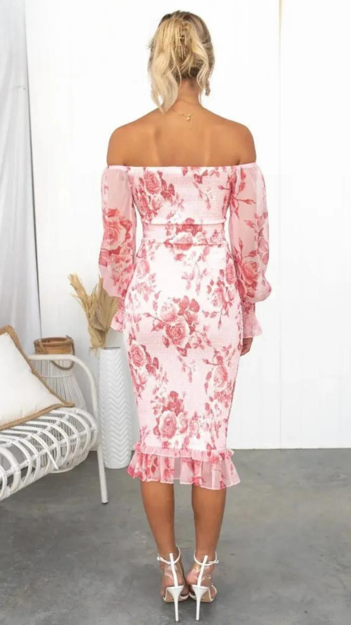 Dahlia - Stupenda Vestito Midi Off Shoulder