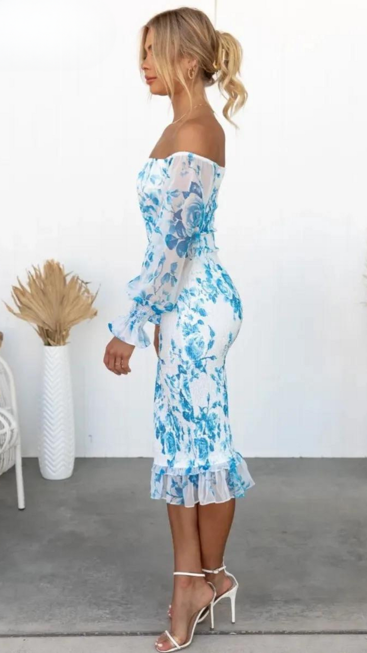 Dahlia - Stupenda Vestito Midi Off Shoulder