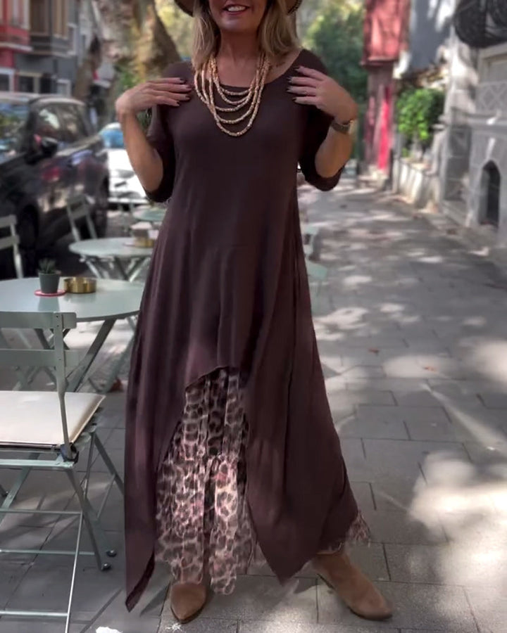 RAFFAELLA | Abito Asimmetrico a Maniche Lunghe con Gonna Effetto Tulle per un Look Chic e Unico